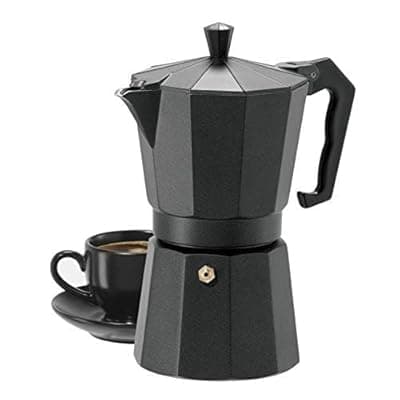 Italian Style Moka Pot – Stovetop Espresso Coffee Maker, Classic Aluminum Percolator, Portable Manual Coffee Brewer for Rich & Authentic Espresso (can make 2 cups)