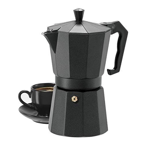 Italian Style Moka Pot – Stovetop Espresso Coffee Maker, Classic Aluminum Percolator, Portable Manual Coffee Brewer for Rich & Authentic Espresso (can make 2 cups)