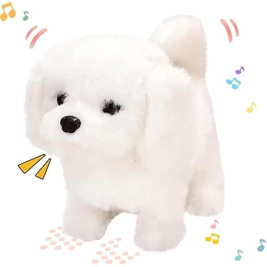 HOMVERA Battery Operated Walking Plush Toy with Sound and Movement – Animal Variant as Shown (Dog)
