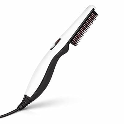 24K Gold Styling Surface Ceramic Coating Hot Brush 1200W 4 in 1 One Step Hair Dryer and Styler Volumizer for Straightening, Curling with Negative Ion Technology in Golden