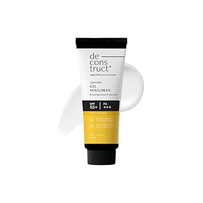 Deconstruct Gel Sunscreen for Oily skin | In - Vivo Tested SPF 50 + and PA+++ | Matte, Lightweight & Airy, Non-greasy | For oily, combination & normal skin | For Men & Women - 50g