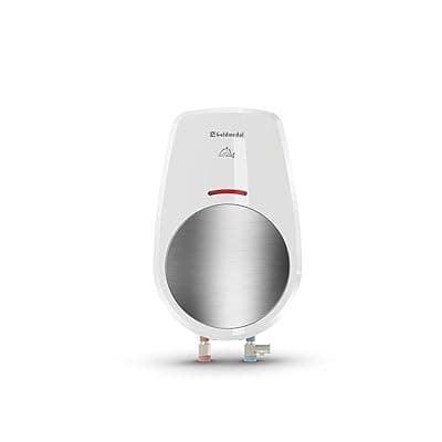 Goldmedal Insta24 3 Liters 4.5Kw Instant Geyser (Water Heater) With Faster Heating| Preset Thermal Cutout| Stainless Steel Tank Rust Proof| Dual Colour LED Indicator| (White-Silver)