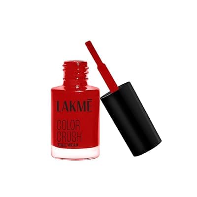 Lakme True Wear Color Crush Glossy Finish Nail Polish, Long Lasting &amp; Vibrant Nail Paint, 404, 6Ml