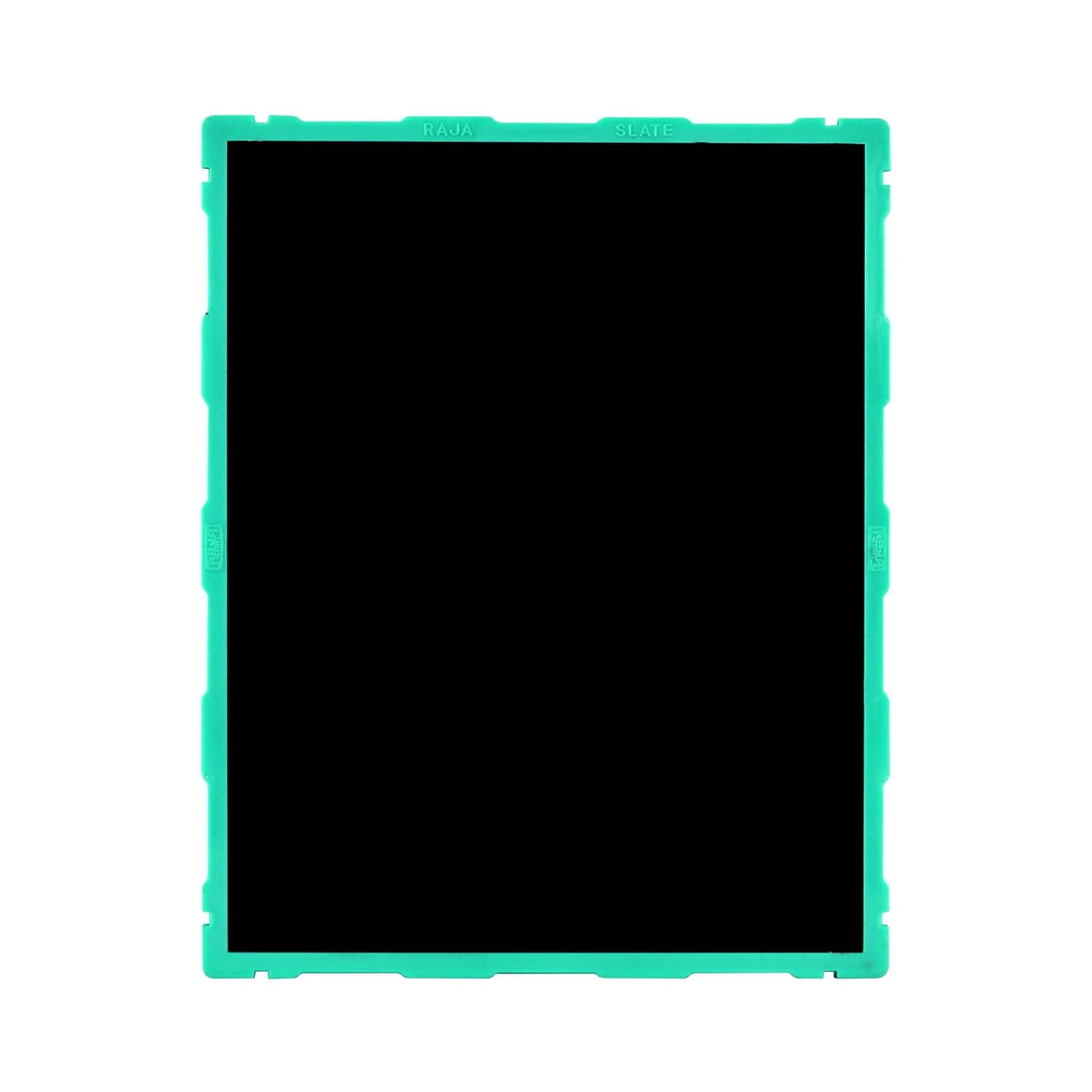 Tokyodo Kids Double Sided Slate Board | Reusable Chalk Writing Pad & Educational Learning Toy for Drawing, Writing & Alphabet Practice with Word Learning Cards (20X25 CM, Badami, with English Words)