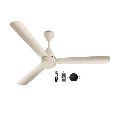 Crompton Energion Hyperjet Smart 1200mm BLDC Ceiling Fan | Wi-Fi, Bluetooth &amp; Remote | Alexa &amp; Ok Google | BEE 5 Star Energy Rated | High Air Delivery | 2 Year Manufacturer Warranty | Ivory
