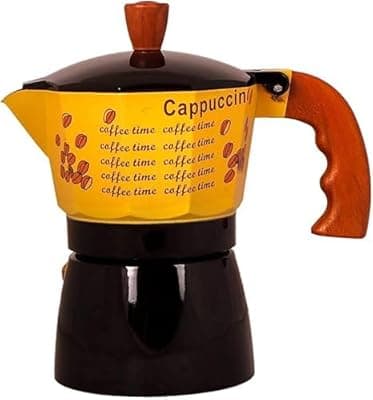 3 CUP Italian Espresso Coffee Machine Aluminum (Polished) Coffee Machine or Percolator/Perculator Or Italian Coffee Maker (Cappachino)(Can Make 3 Cups)