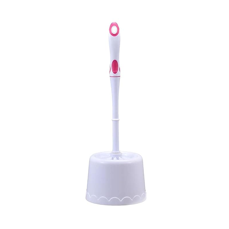 Suzec Silicone Toilet Brush with Slim Holder, Pack of 2, Multicolour