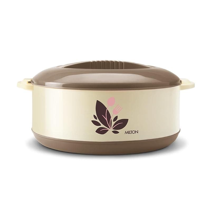MILTON Orchid 850 Inner Steel Casserole, 790 ml, Light Brown | PU Insulated | BPA Free |Odour Proof | Food Grade | Easy to Carry | Easy to Store | Ideal for Chapatti | Roti | Curd Maker