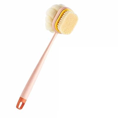 ANTIL'S 2-in-1 Body Bath Brush with Soft Bristles & Loofah | Long Handle Back Scrubber & Massage Brush for Exfoliating, Deep Cleansing & Smooth Glowing Skin | Shower Bath Brush for Men & Women