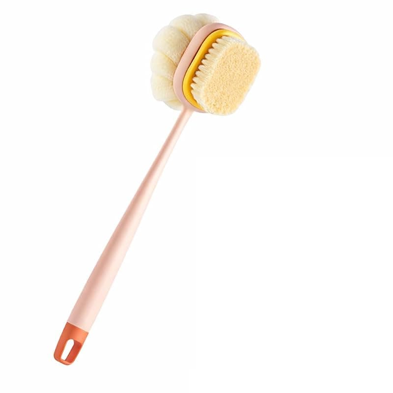 ANTIL'S 2-in-1 Body Bath Brush with Soft Bristles & Loofah | Long Handle Back Scrubber & Massage Brush for Exfoliating, Deep Cleansing & Smooth Glowing Skin | Shower Bath Brush for Men & Women
