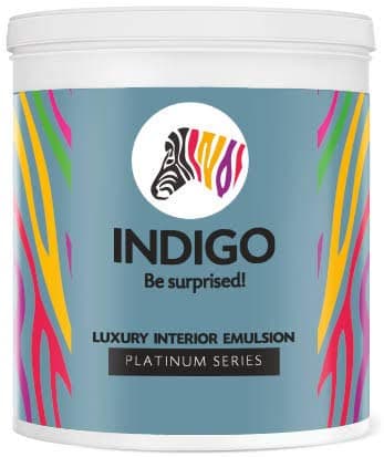 Indigo Luxury Interior Emulsion – White | Interior Paint | Rich Sheen finish | 4 Liters | White