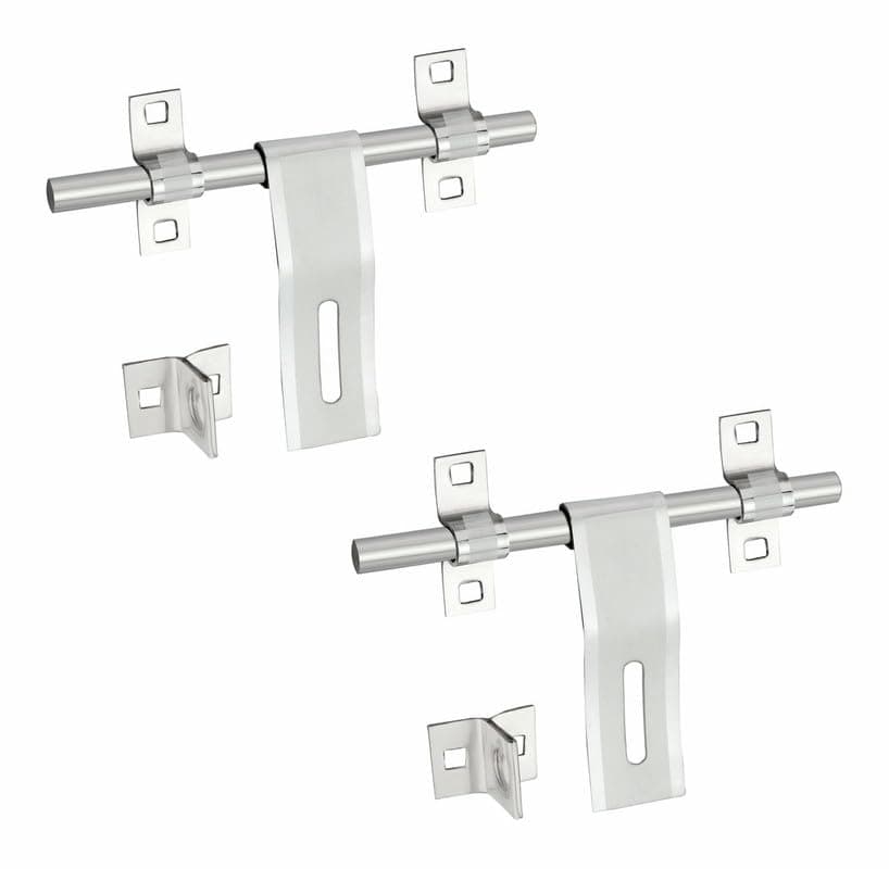Aas Copula Elegant Stainless Steel Door Aldrop Ss Finish with Cram and Hook Set, Stylish & Modern Design, Secure Your Space with The Laher Door Lock (Pack of 2)