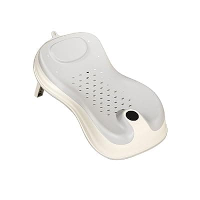 Moppets New Born Baby Silicone Bather/Bath Rack/Infant Bath seat for 0-6 Months Small (Grey)