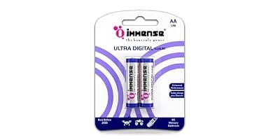 Immense AA Ultra Digital Alkaline Battery | 1.5V Pencil Cell | Non Rechargeble Batteries | Penlite Alkaline for Wall Clock, RC Car &amp; Household Devices (Pack of 2)