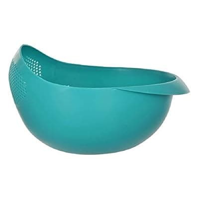 Clazkit Food Strainer Colander, Fruit Basket, Pasta Strainer, Vegetable Strainer, Kitchen Sieve, Washing Bowl, Unbreakable, (Color May Vary), Plastic - 11.3 x 18 x 24.1 Centimeters