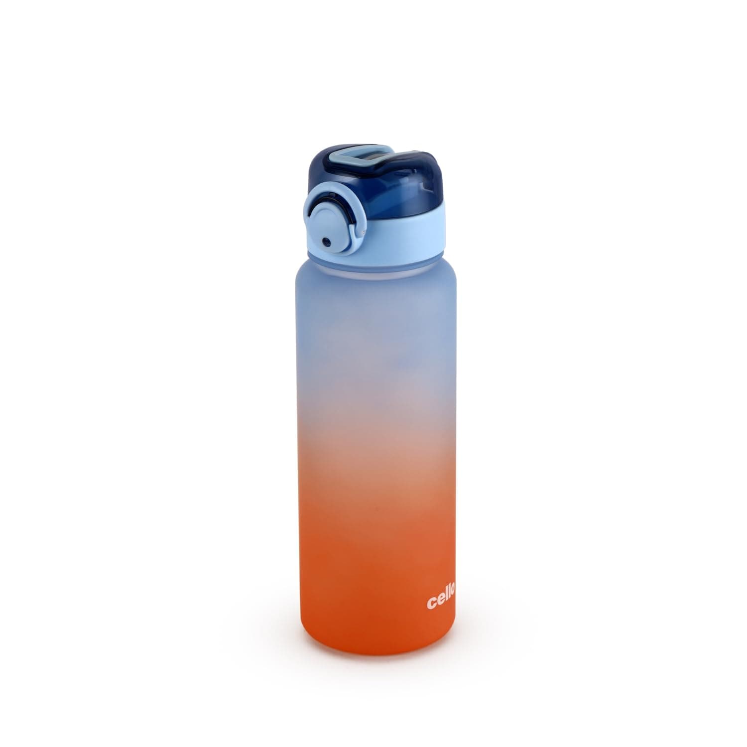 CELLO Buzz Large Sipper Water Bottle, 1160ml Sea Blue Orange | Leakproof, Easy to Carry, Lightweight | Gym Straw Water Bottle For Fitness, Office, School, Sports & Outdoor Hydration