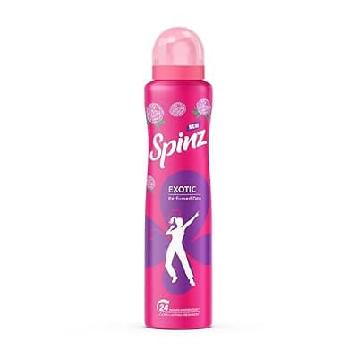 SPINZ Exotic Perfumed Deo For Women With Bulgarian Rose Fragrance For Long Lasting Freshness &amp; 24 Hours Protection From Odour Causing Bacteria, 200ml