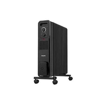 Philips 13 Fin Oil Filled Room Heater (OFR) | New M-Shaped Heating Fins for 30% Faster Heating | 5 Heat Settings | Tilt & Auto Shut-Off Protection | PTC Fan Heater for Instant Warmth | New Launch