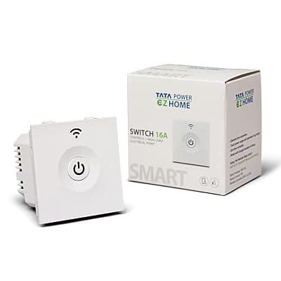 Tata Power EZ Home Wifi MOSFET Smart Switch 16A 1 Channel, Modular Home Automation Product, 2_Way, Track Power Usage, White