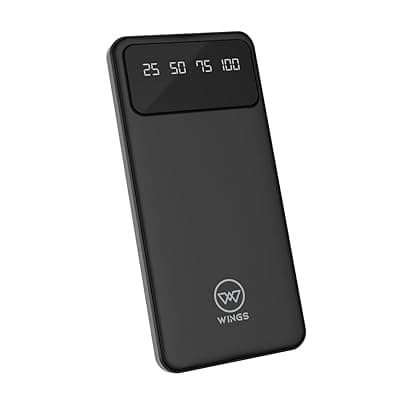 Wings Hyper Charge 10000mAh Power Bank,20W Powerbank Fast Charging,Dual Output Powerbank with Fast PD Output,Li-Polymer, Multi- Protection Powerbank for iPhone, Android & Other Devices, Made in India