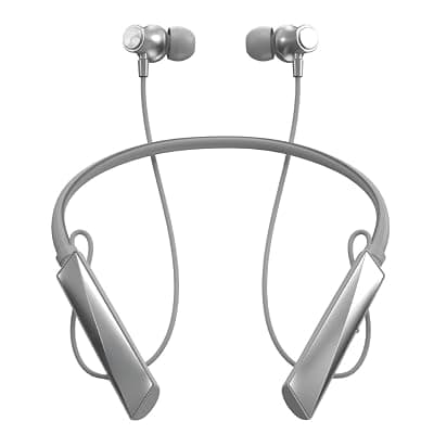 DJ M8 Neckband Voice Changer Earphones, Splash &amp; Dust Resistant, India's First Voice Changer, Wireless Headphones Neckband Fast Charging with Long Life (Grey)