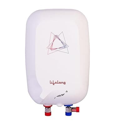 Lifelong 3 litre Instant Geyser - Instant Water Heater for Home - 3000 W Electric Geyser with 4 Level Advance Safety Suitable for Kitchen &amp; Bathroom (LLWH106)