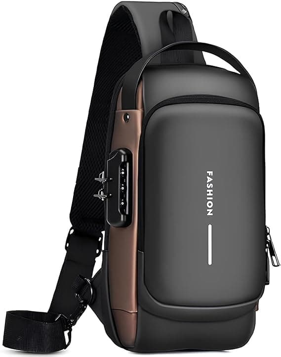 Waterproof Polyester Crossbody Sling Bag, Anti Theft Chest Backpack for Men & Women, College Bag, Shoulder Travel Backpack for Outdoor Work Backpack