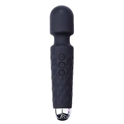Black Olive's Cordless Wand Massager for Women for Pain Relief & Self Relaxation, Handheld Back Massage Machine with Medical Grade Silicone, Fast Charging, 8 Speeds, 20 Modes (Multicolour)