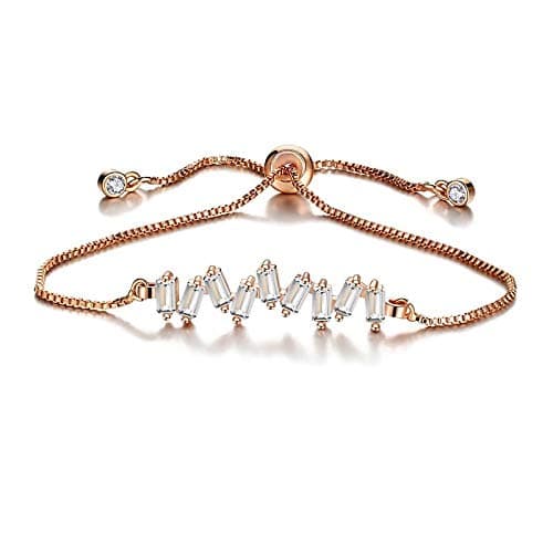 Shining Diva Fashion Full Crystal Charm Stylish Gold Plated Charm Bracelet for Women