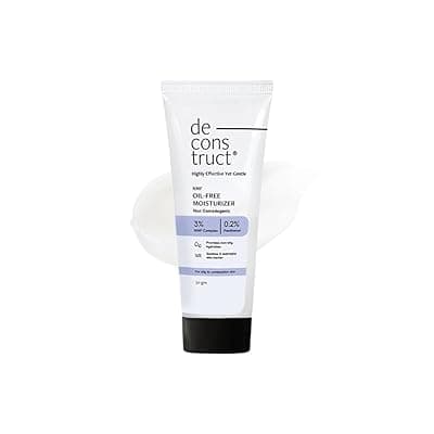 Deconstruct Oil-Free Moisturizer | Non Sticky, Lightweight, Non-Comedogenic &amp; Fast-Absorbing | Tested for 72H Hydration | For Oily, Acne-Prone &amp; Sensitive Skin |50g