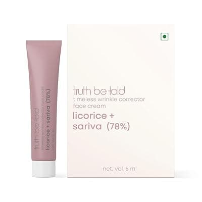 Truth Be Told All Plant Skin Cream for Dry Skin, Dullness, Aging &amp; Pigmentation, Free from parabens, silicones, mineral oils, artificial fragrances, and colors, 50ml (Wrinkle Corrector, 5ml)