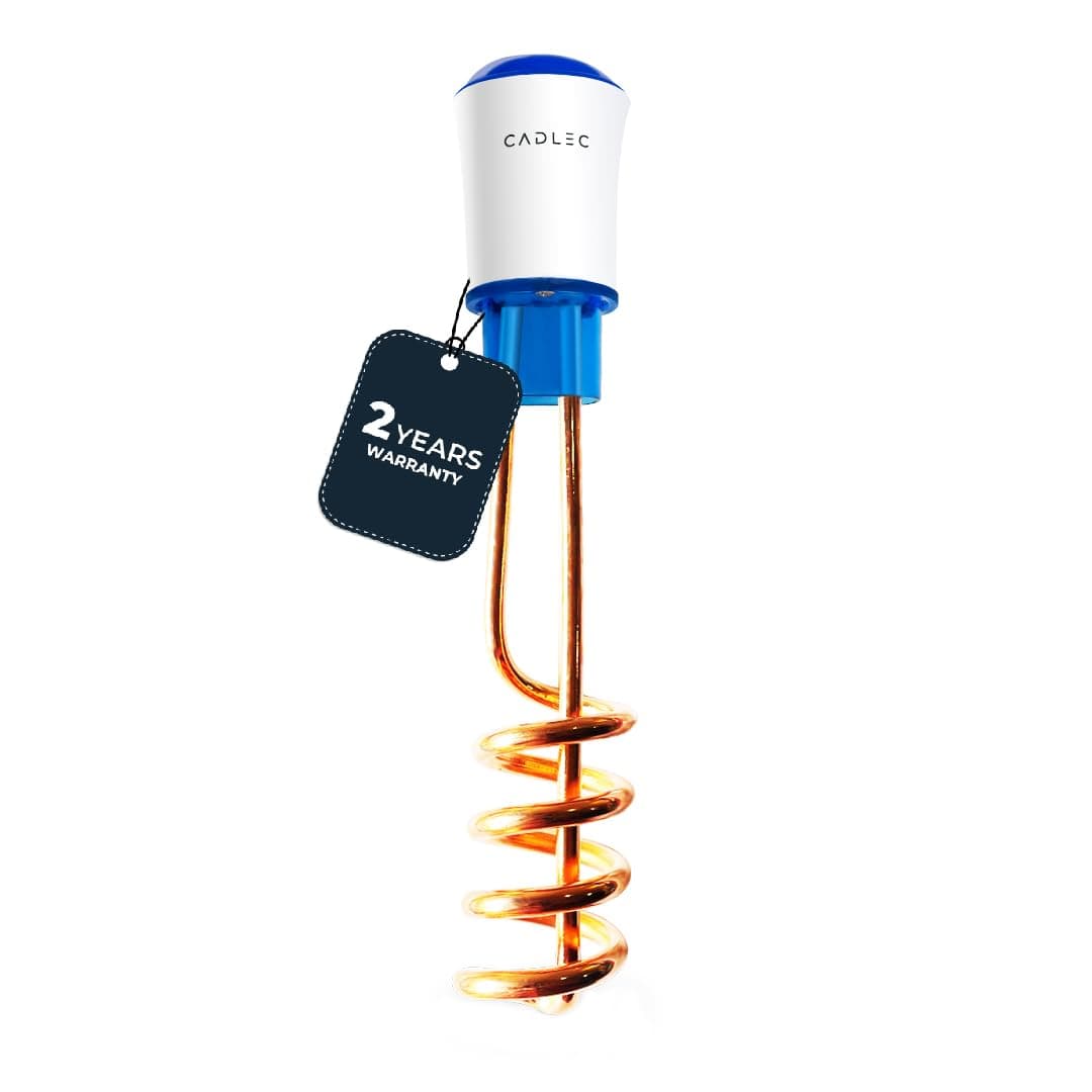 Cadlec UltraHeat 1500W Shockproof RapidHeat Technology Electric Copper Water Heater Immersion Rod With Waterproof & Protection | Instant Heating | ISI Certified 2 Year Warranty
