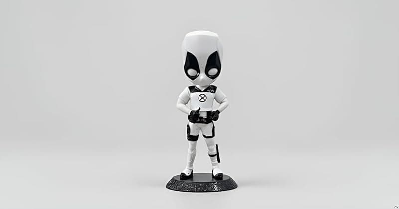 UMANI® Action Hero Deluxe Limited Edition Action Figure - Perfect for Car Dashboard, Decor, Cake Toppers, Office Desks &amp; Study Tables (AF15CM-WHITE Deadpool MFE 0)