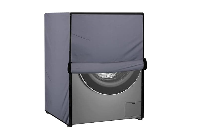 Stylista Polyester Washing Machine Cover Compatible For Samsung 9 Kg Fully-Automatic Front Loading Ww90K6410Qx Grey