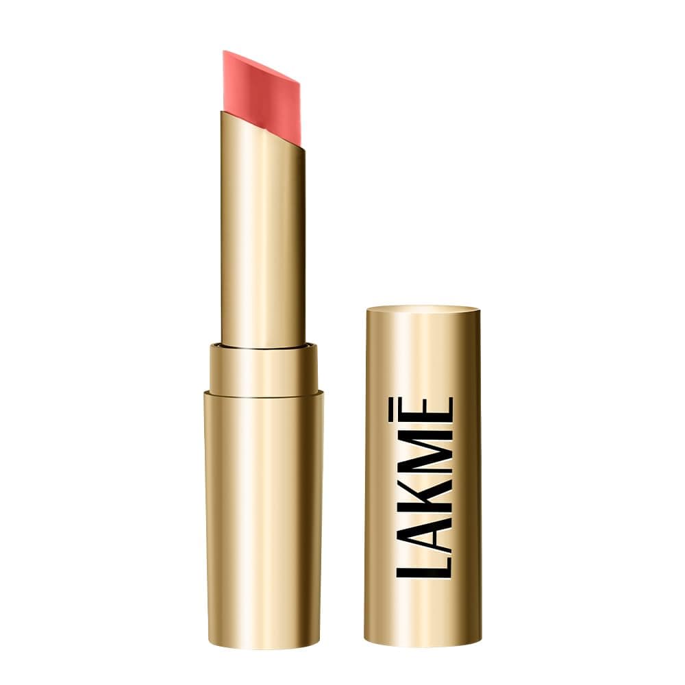 Lakme Unreal 3D Slim Bullet, Matte Lipstick, Lightweight shine, Nude Pop, 3.6g