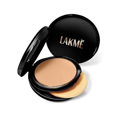 Lakme Absolute White Wet & Dry Compact Powder, Golden Medium 03, SPF 17, Long Lasting Face Makeup for a Natural Glow -Foundation Powder for Women, 9 g