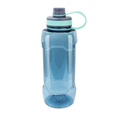 ATTRO Plastic Gymtron 1800ml Water Bottle with Easy to Carry Grip Handle BPA Free Food Grade Leak Proof Ideal for Gym Workout, School, Office &amp; Outdoor - Sea Blue