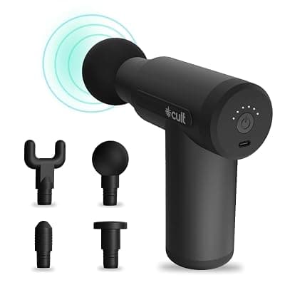 CULT Volt, Full Body Professional Gun Massager, QuietMotion Tech, Deep Tissue Percussions, 3000mAh battery, 6 Speed levels, Silicone head, Lightweight, Carry Pouch.