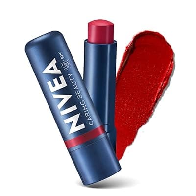 NIVEA Lip Caring Beauty Red Lip Balm | Lip &amp; Cheek Tint with SPF 30