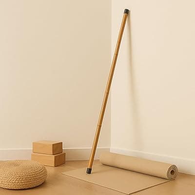 Bamboostan 5.5ft Premium Bamboo Fitness Stick | Mobility, Stretch, Posture Corrector, Yoga, Exercise, Pilates | Splinter-Free Finish | Ecofriendly