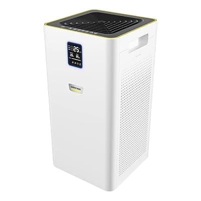 KARCHER Air Purifier AF 50 for Home | 1076 sq.ft Coverage | Air Quality Display | H13 HEPA &amp; activated Carbon Filter | Removes 99.99% Pathogens | Fine Dust | German Tech