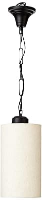 tu casa Hhiute Cotton Flex Shade with Black Metal-Iron Base Hanging Lamps/Pendent Light | Modern Pendant Ceiling Lamp for Home, Café, Restaurant, Bar &amp; Office Décor (Height-26 Inch/No Blub Included)