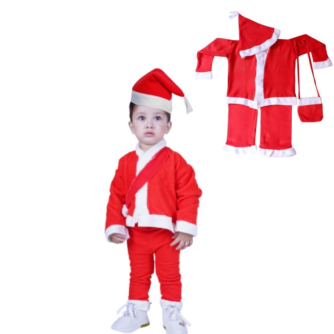 Desi Andaaz Santa Clause Christmas Dress Costume For Girls & Boys, Santa caluse Costume for Kids