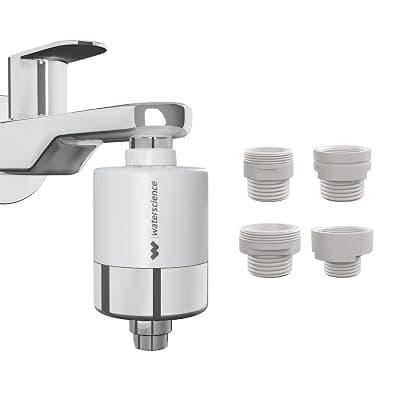WaterScience CLEO Hard Water Softener for Tap and Shower | Shower Filter for Bathroom | Hard Water Filter for Tap - CLEO-SFU-423
