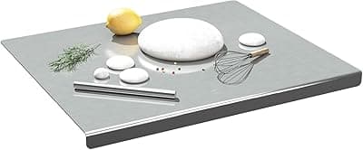 HomeWiz Large Countertop Stainless Steel Chopping Board for Kitchen | Heavy-Duty Metal Cutting Board for Fruits, Vegetables &amp; Meat | Rust-Proof, Easy-to-Clean Board (Pack of 1)