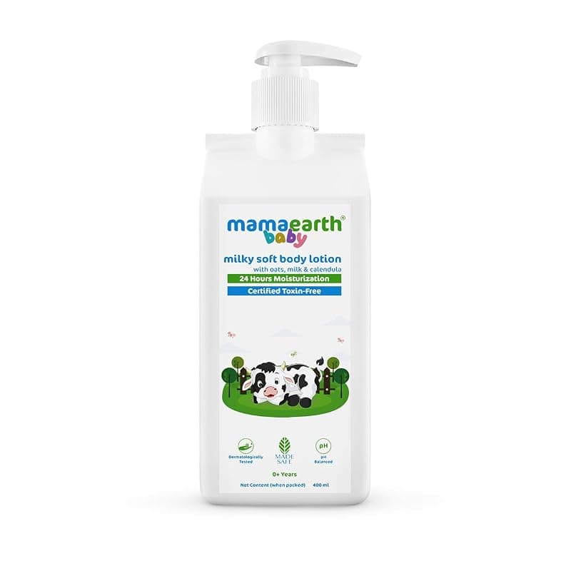 Mamaearth Milky Soft Body Lotion with Oats, Milk &amp; Calendula - 400 ml