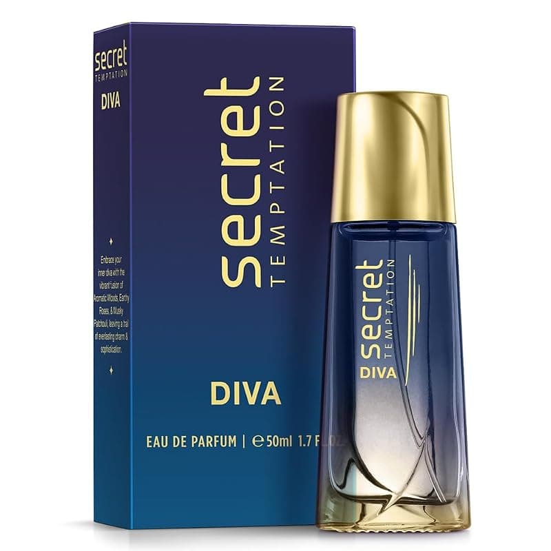 Secret Temptation Diva Luxury Perfume for Women | Long Lasting Smell &amp; Aromatic Woody Fragrance | Eau de Parfum - 50 ml
