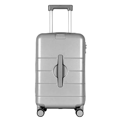 Mewtour 29 Inch Silver Hardside Spinner Luggage with 360° Rotate Double Wheels, ABS Material, Inside Handle Lock and Inside TSA Lock Suitcase