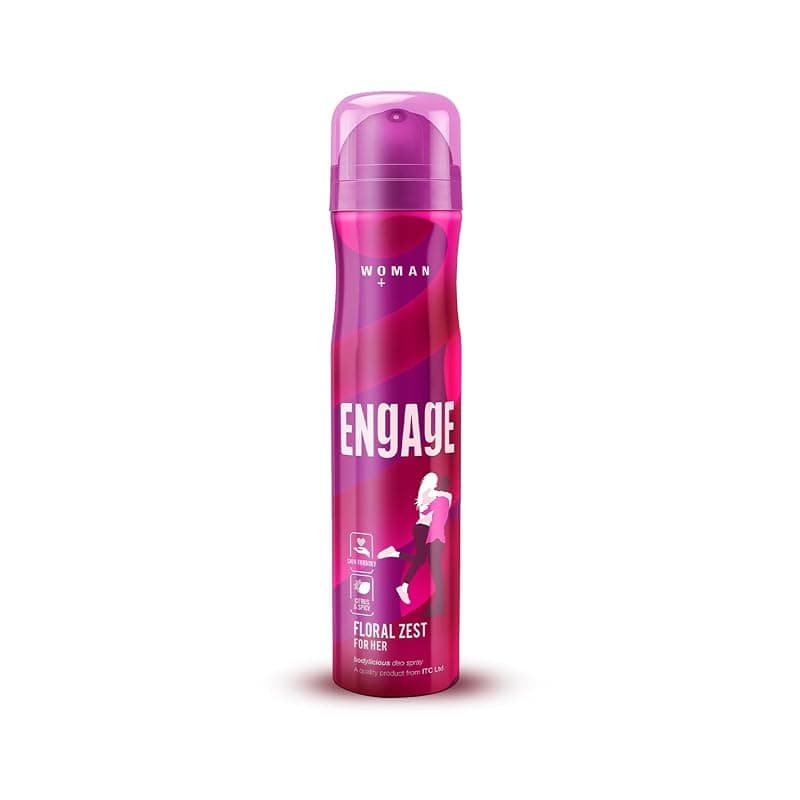 Engage Floral Zest Deodorant for Women, Citrus and Floral, Skin Friendly Deo, 150ml Body Spray