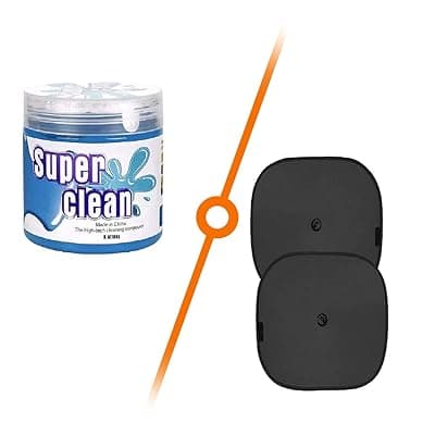 TANTRA Car Accessories Combo Kit with Car Sunshade 2pcs and Car Cleaning Gel
